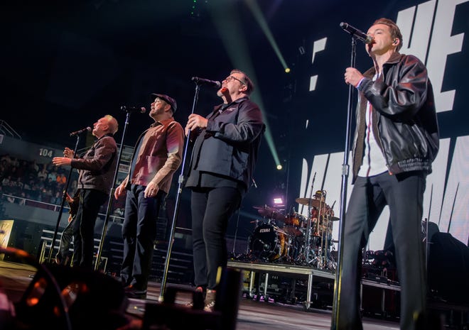 Members of longtime Christian group NewSong perform during the Winter Jam 2024 tour Thursday, March 14, 2024 at the Peoria Civic Center. The band formed in 1981 and founded the annual Winter Jam Tour Spectacular in 1995.