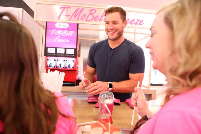 IMAGE DISTRIBUTED FOR T-MOBILE - Colton Underwood attends T-MoBell â€“ the epic wireless + taco experience from T-Mobile and Taco Bell â€“ on opening day in Chicago on Tuesday, July 23, 2019. (Photo by Jean-Marc Giboux/Invision for T-Mobile/AP Images)